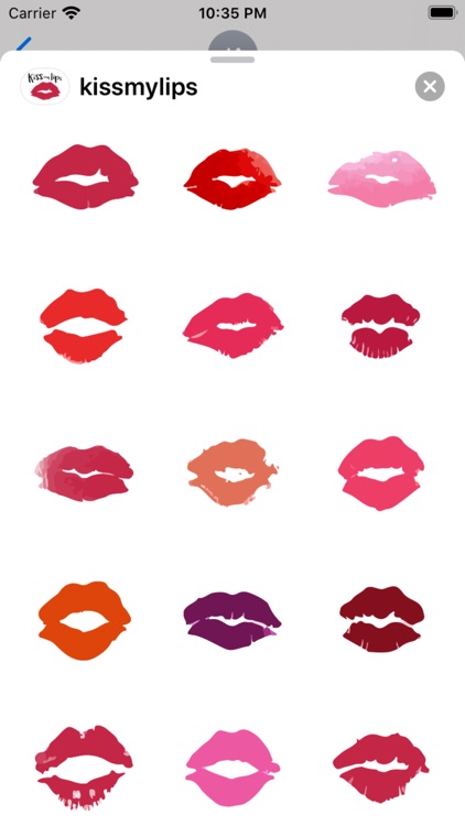 Kiss my lips stickers