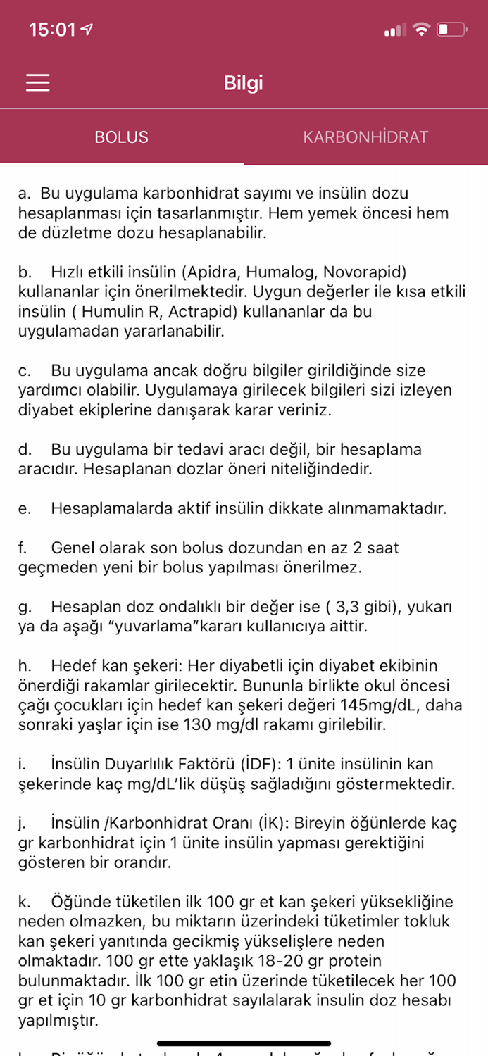 Karbonhidrat-Bolus Hesaplayıcı