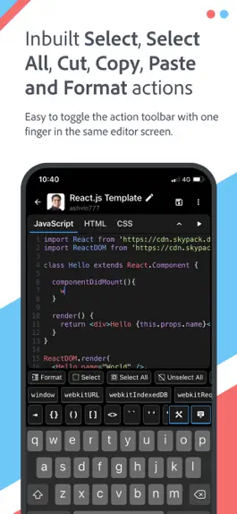 Game screenshot JSitor - JS, HTML & CSS Editor apk