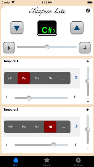 Screenshot von ITanpura Lite auf dem iPhone 1