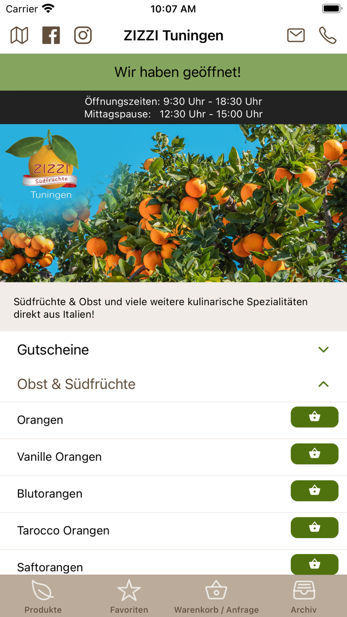 ZIZZI Südfrüchte-Obst Tuningen