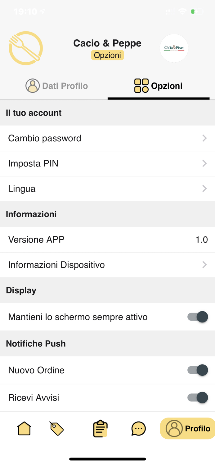 Merchant APP  NonCucino
