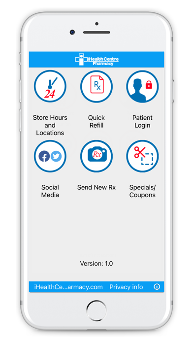 iHealth Centre Pharmacy Screenshot