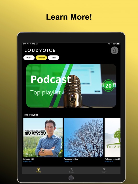 LoudVoice iPad screenshot 3 - Music app