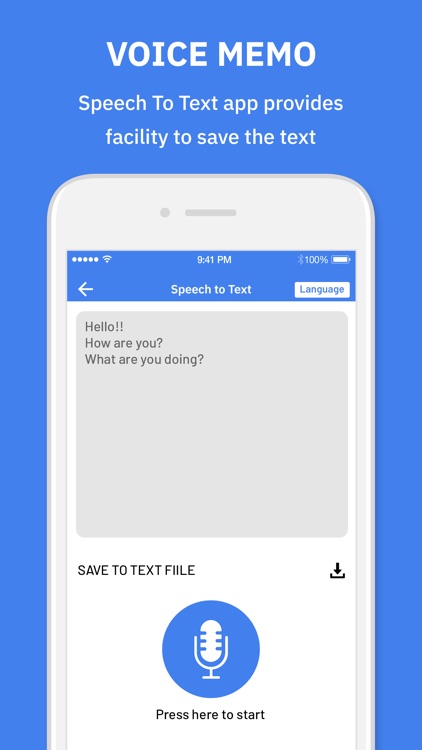 Voice Memo : Text To Speech screenshot-3