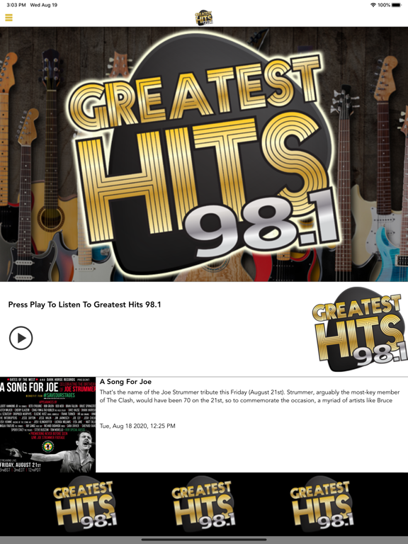 Screenshot #4 pour Greatest Hits 98.1