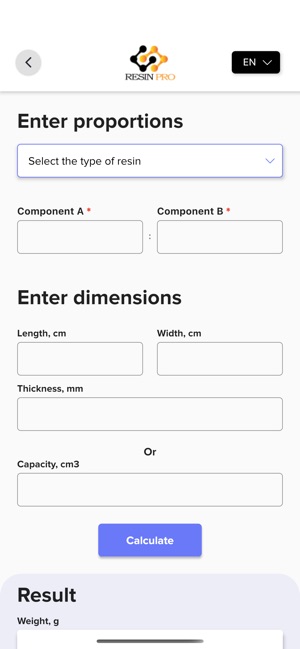 Resin Calculator by ResinPro on the App Store