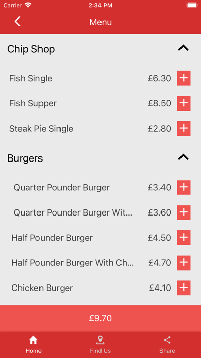 Vitos Takeaway Screenshot