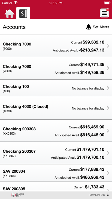 Classic City Bank Business App Screenshot