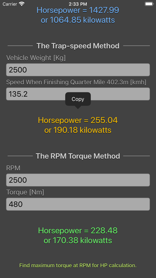 #4. Engine Horsepower Calculator (iOS) 由: Nitrio
