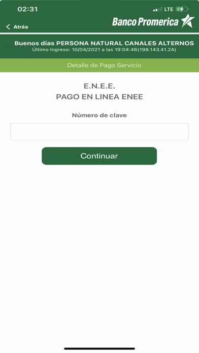 Banco Promerica Móvil Screenshot