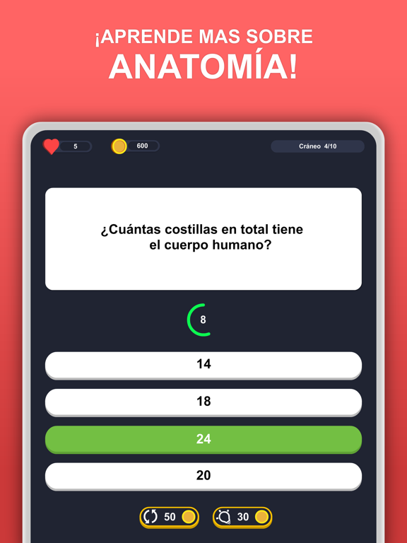 Screenshot #4 pour Anato Trivia - Quiz Anatomía