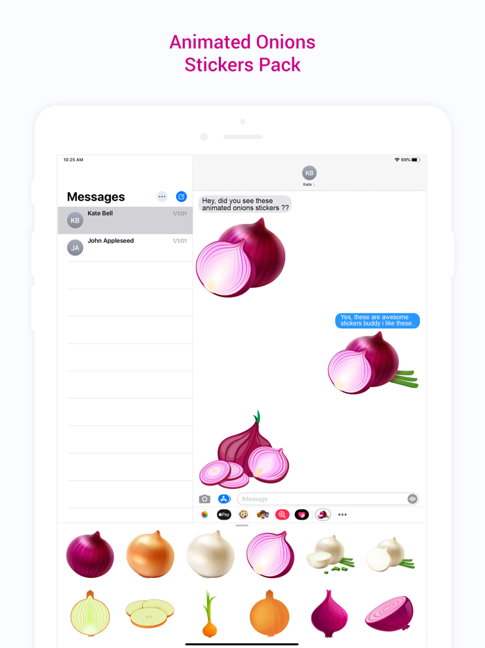 Animated Onions Stickers