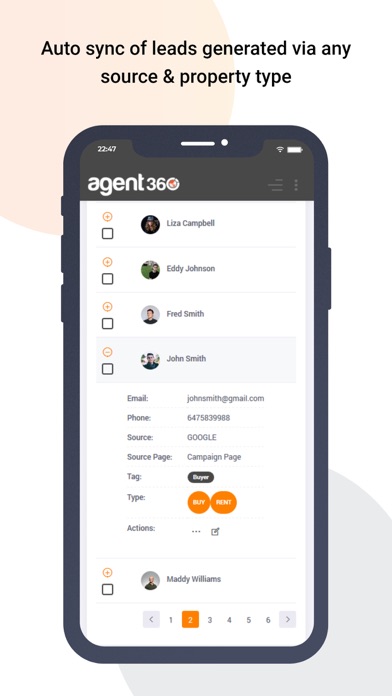 Agent360 CRM Screenshot