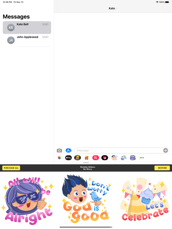 Screenshot #4 pour Christian Stickers - No Worry