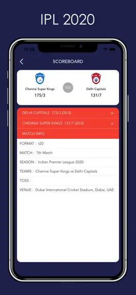 Game screenshot IPL Live score apk
