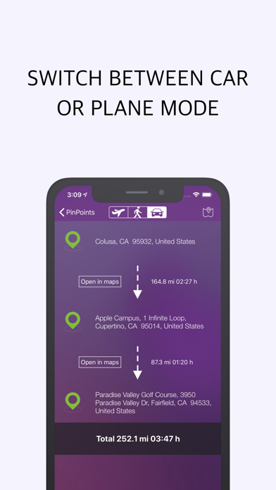 Pin Points Distance Calculator Screenshot