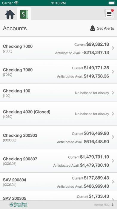 SBT Commercial Cash Management Screenshot