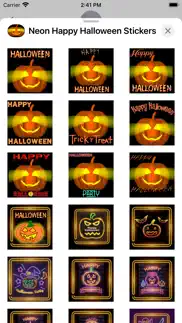 neon happy halloween stickers iphone screenshot 3