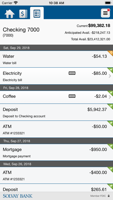 Solvay Bank Business Screenshot