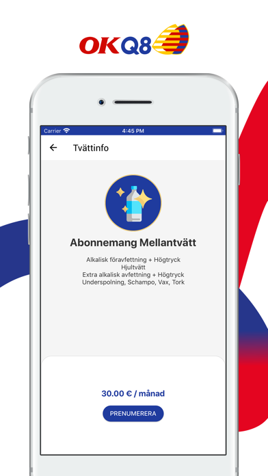 OKQ8 Biltvätt Screenshot