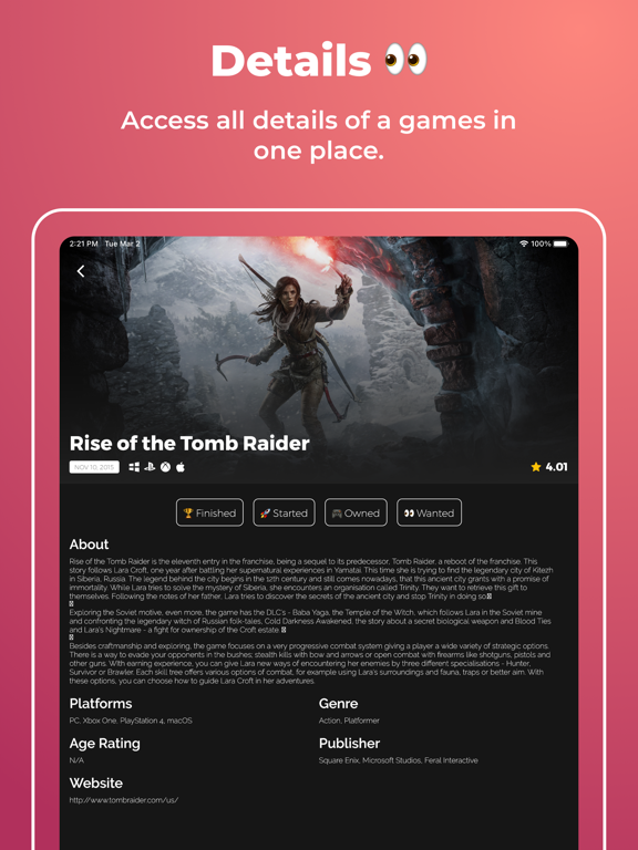 Screenshot #5 pour Gamelix: Track games