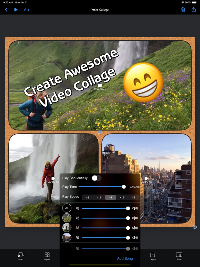 ‎Video Collage - Stitch Videos Screenshot