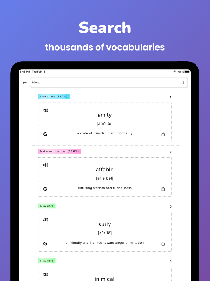 Memorize Learn GRE Vocabulary