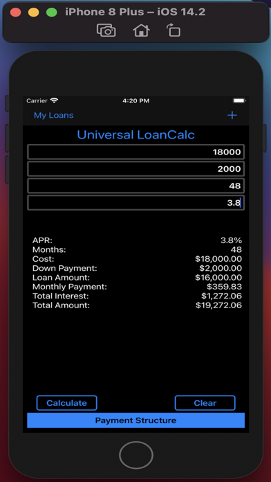 Universal LoanCalc screenshot 2