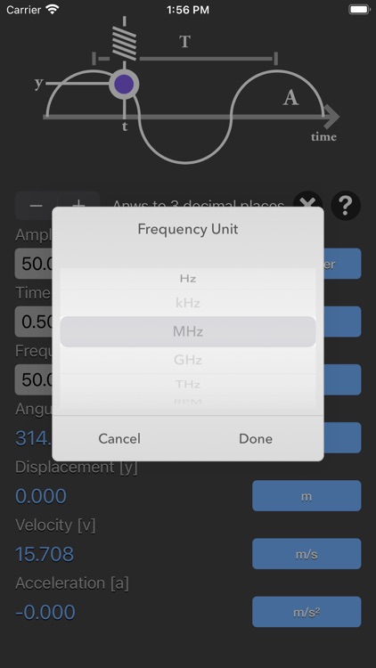 Simple Harmonic Motion Calc screenshot-4