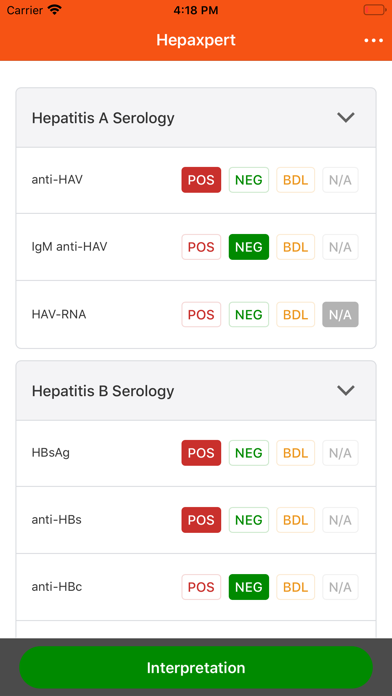 Screenshot #1 pour Hepatitis Serology Interpreter