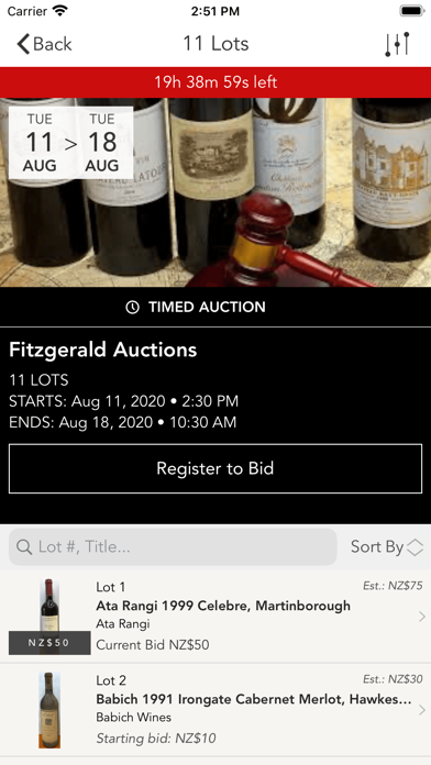 Fitzgerald Wine Auctions screenshot 2