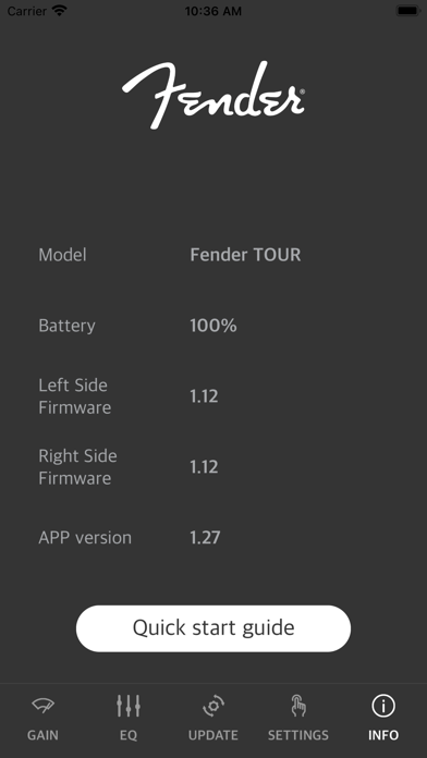 Fender Tour Screenshot