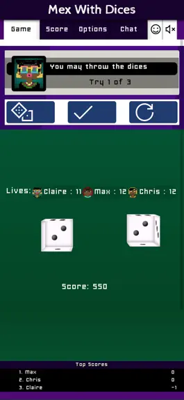 Game screenshot Mex With Dices Same Room apk