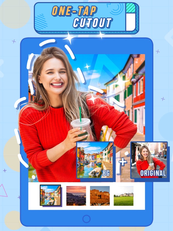 SelfieCam:Cartoon Photo Editor iPad screenshot 8 - Lifestyle app