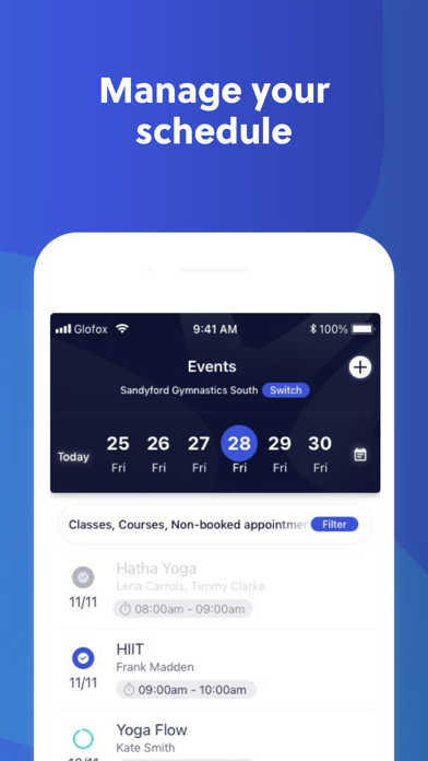 Glofox Pro - Staff App Screenshot