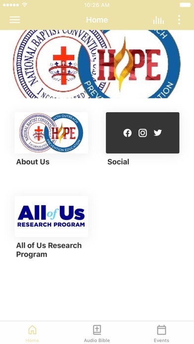 NBCUSA H.O.P.E. Ministry Screenshot