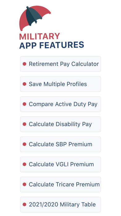 Military Retire Pay Screenshot