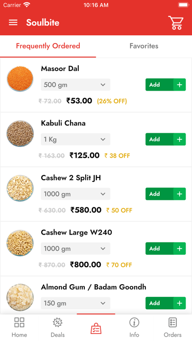 Soulbite Online Grocery Store Screenshot