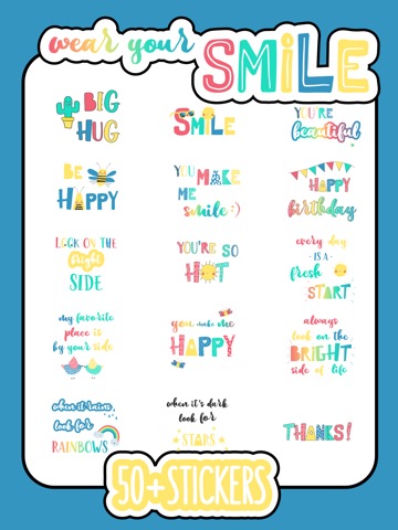 Wear Your Smile Sticker Packのおすすめ画像2