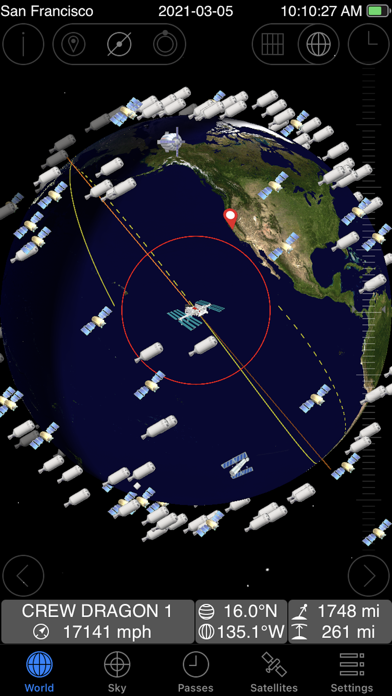GoSatWatch Satellite Tracking Screenshot