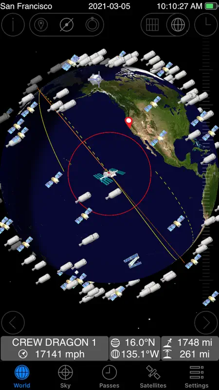 GoSatWatch Satellite Tracking screenshot 1 of 6