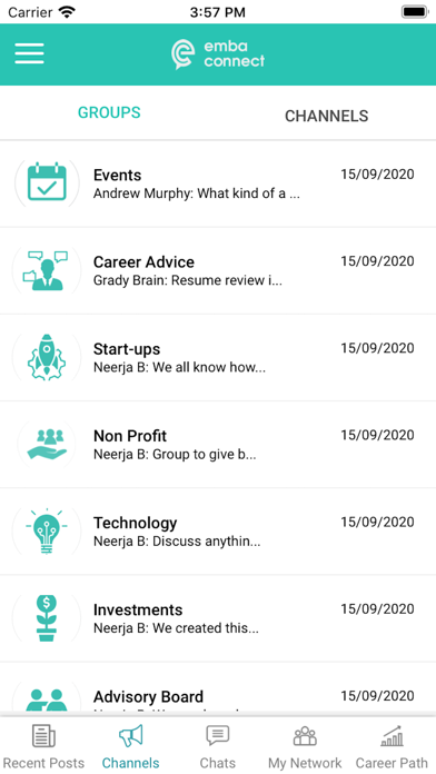 EMBA Connect Screenshot