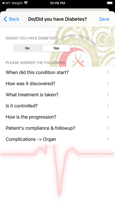 Hx Medical History Taking Screenshot