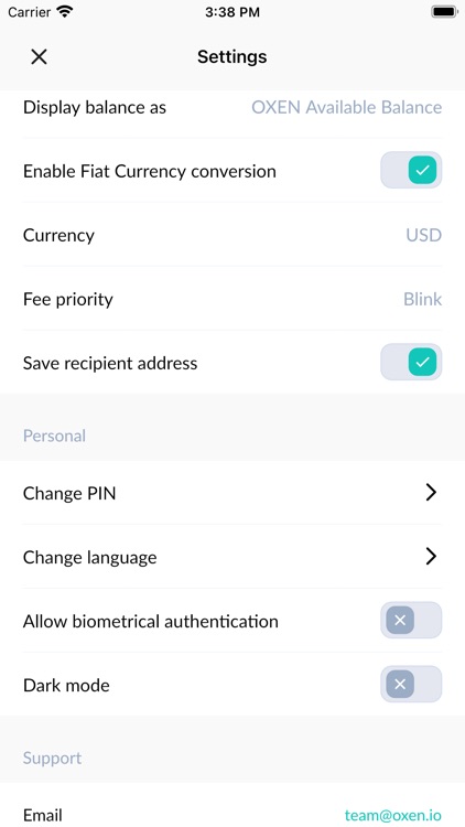 Oxen Wallet (Rangeproof)