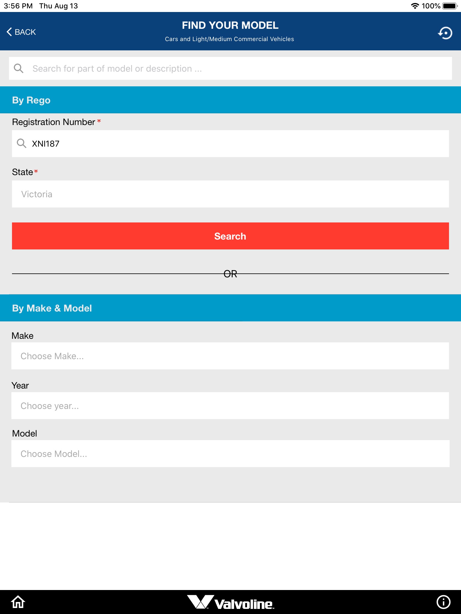 Valvoline Australia Lube Guide screenshot 3