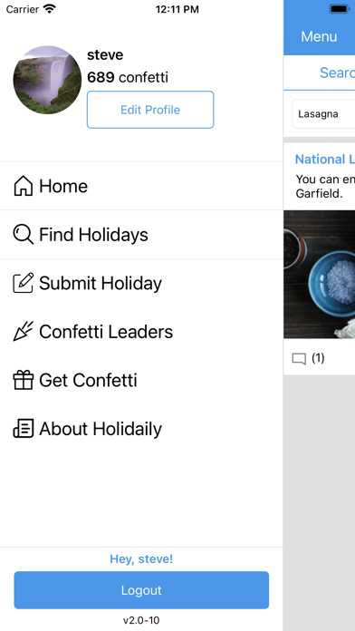 Holidaily - Find Holidays Screenshot