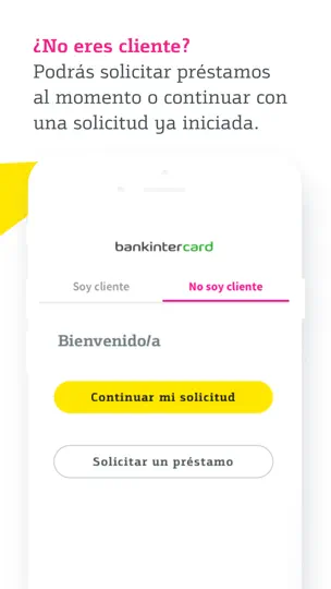 Captura de pantalla de Bankintercard en iPhone 6