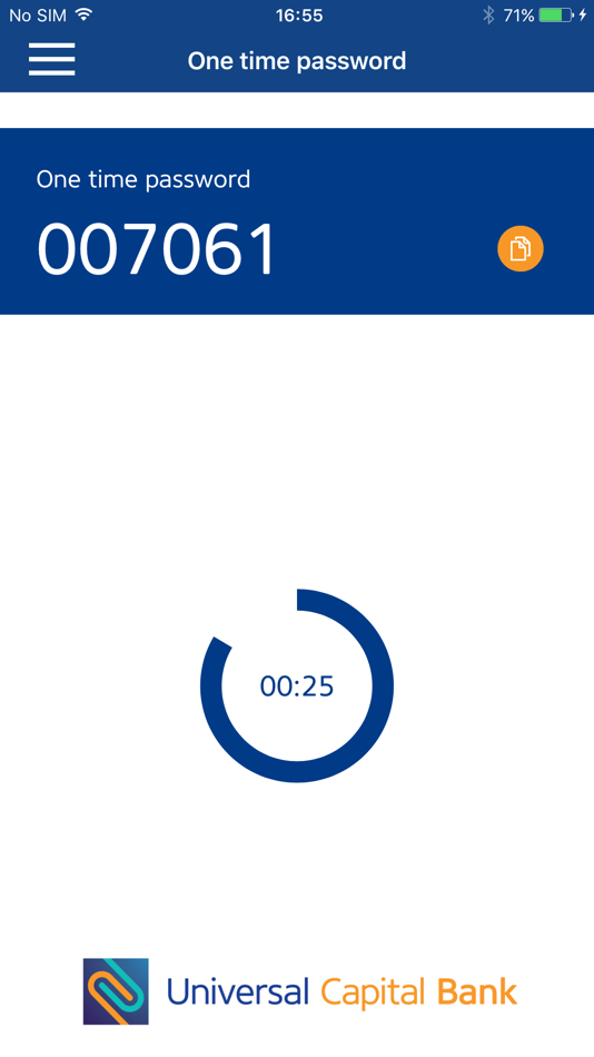 #2. UCB m-Token (iOS) Podle: Universal Capital Bank AD