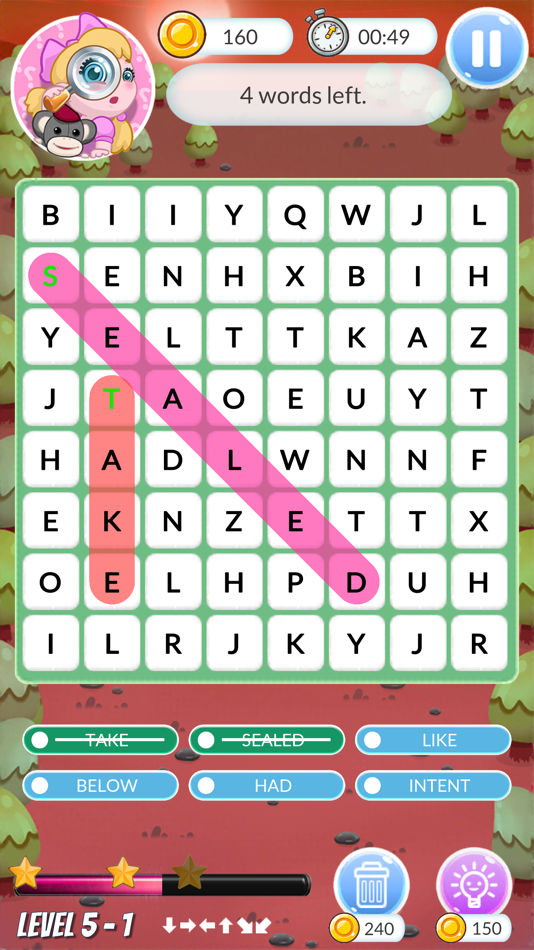 #1. Word search find hidden words (iOS) 由: Viktor Domonyi
